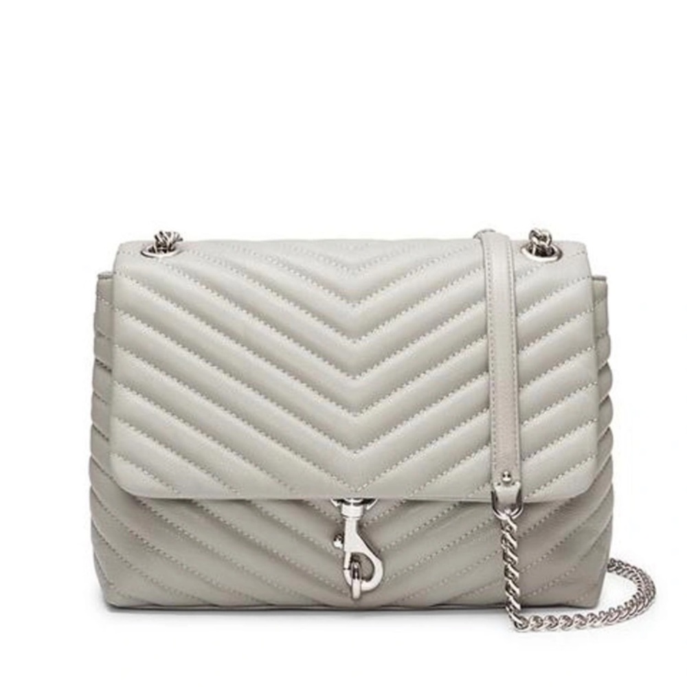REBECCA MINKOFF Edie Flap Shoulder Bag in color: PERLA new with tags